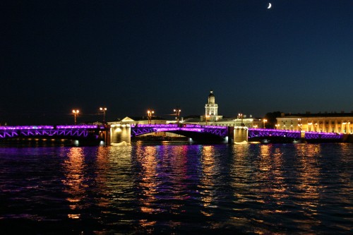 Image reflection, saint petersburg, tourist attraction, night, water