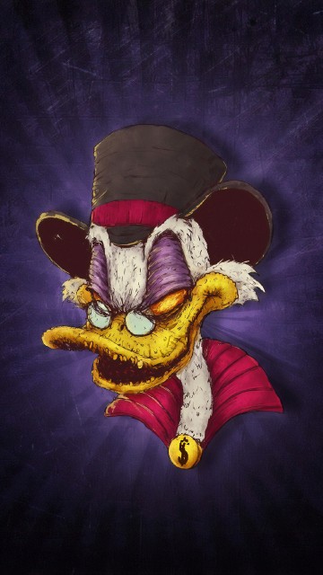 Image black and yellow animal wearing red and yellow hat and red cape