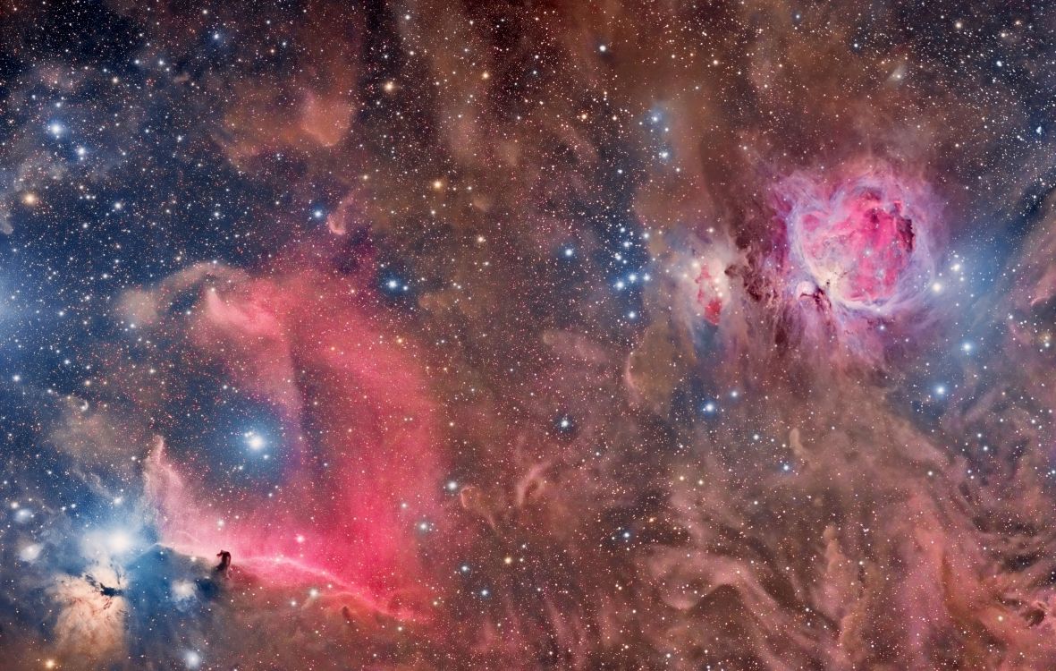 马头星云, 猎户座星云, Orion, 火星云, 天文学 壁纸 3543x2249 允许