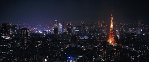 Image city skyline during night time