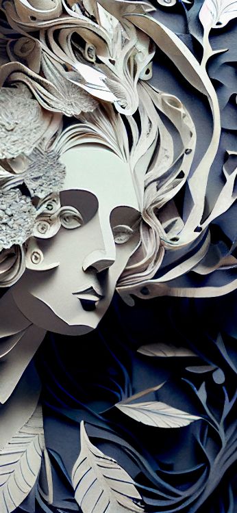 Diseño, Arte de Inteligencia Artificial, Artes Visuales, Retrato, Ilustración. Wallpaper in 1440x3120 Resolution