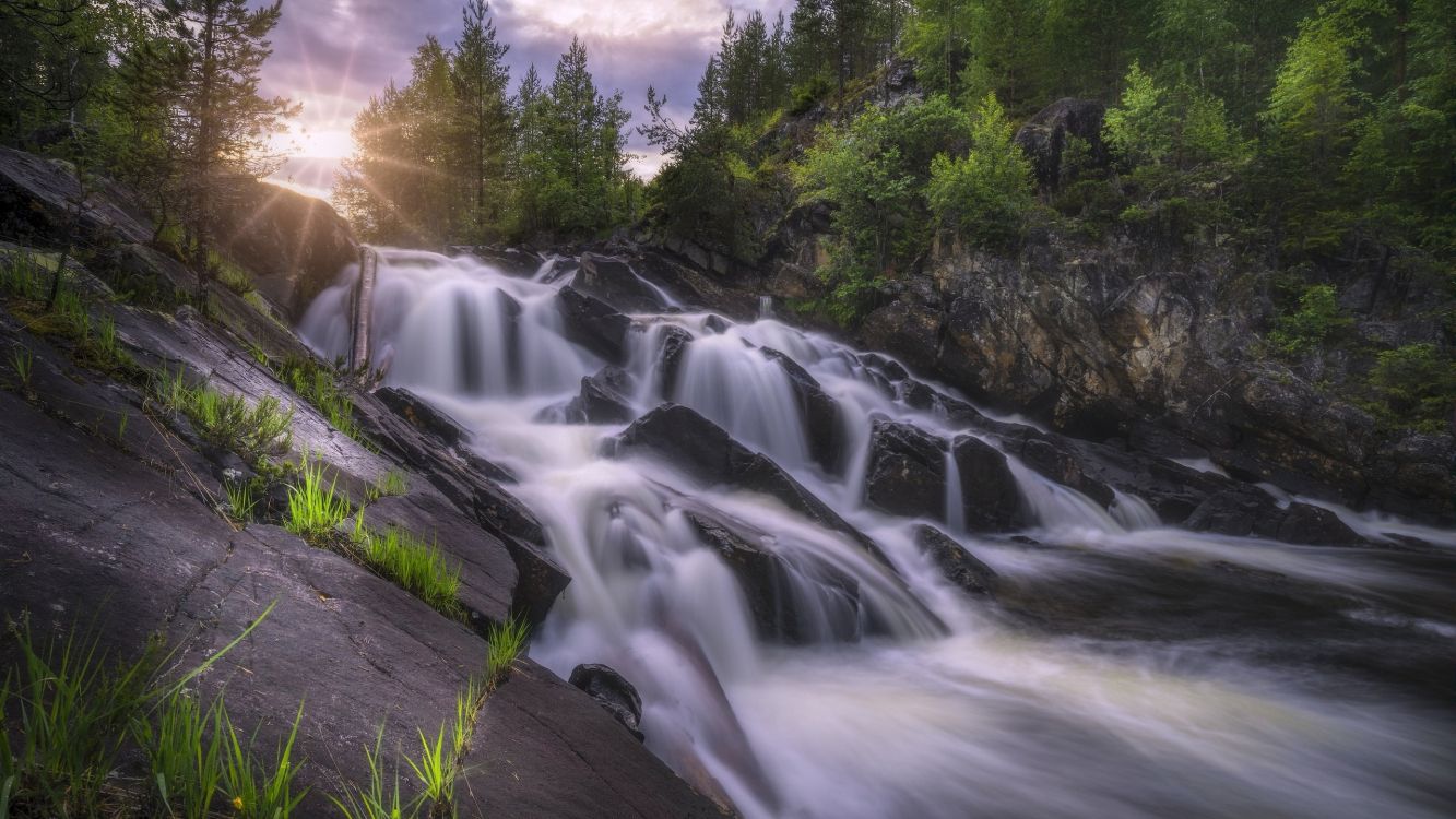 time lapse photography of river