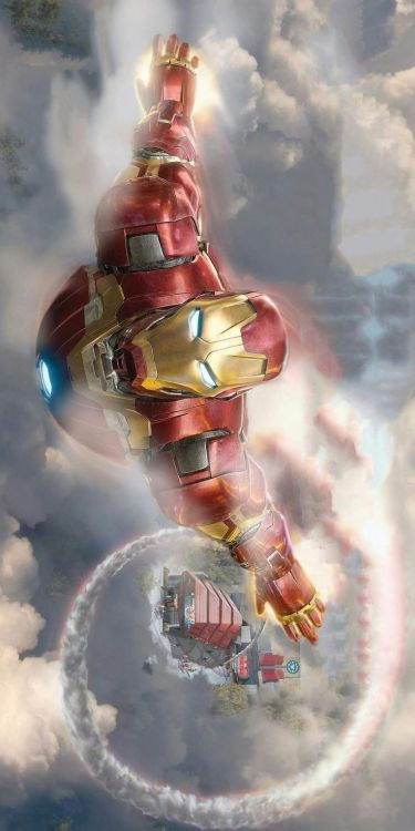 Iron Man, Ios, Caricatura, Arte, Armadura. Wallpaper in 736x1472 Resolution