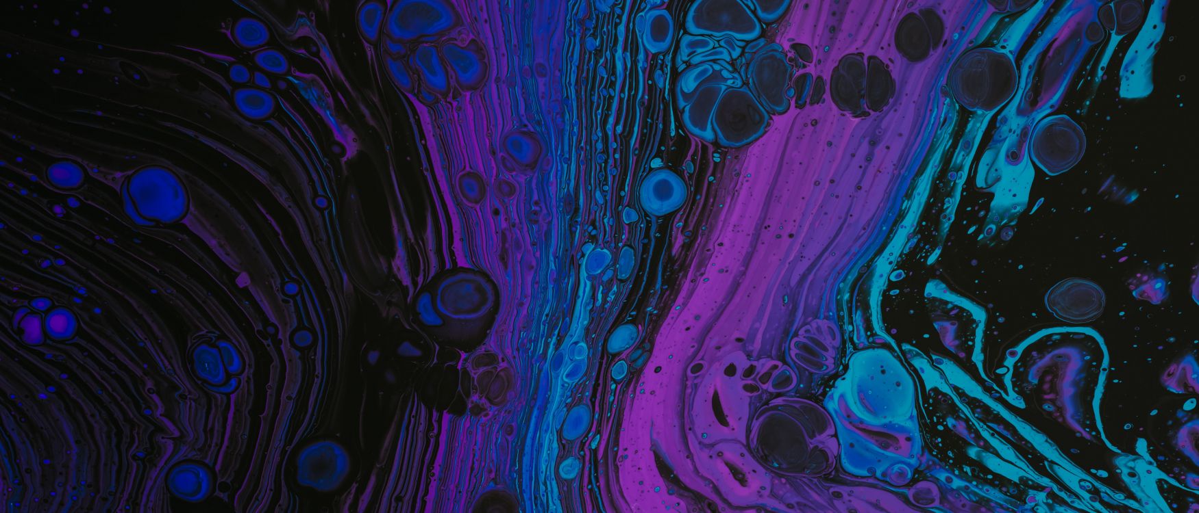 分形技术, 紫色的, Azure, 艺术, 紫罗兰色 壁纸 4500x1928 允许