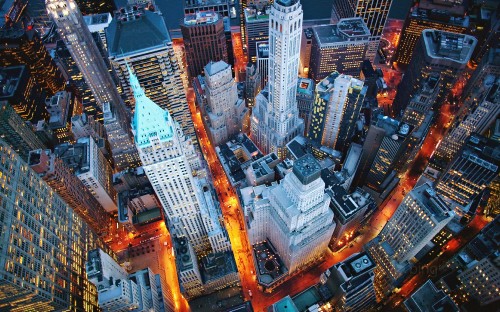 Image aerial view of city buildings during daytime