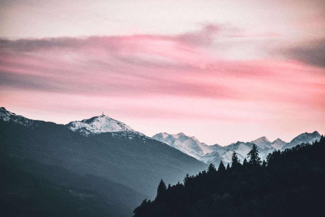 Bergigen Landschaftsformen, Natur, Bergkette, Cloud, Pink. Wallpaper in 6000x4000 Resolution