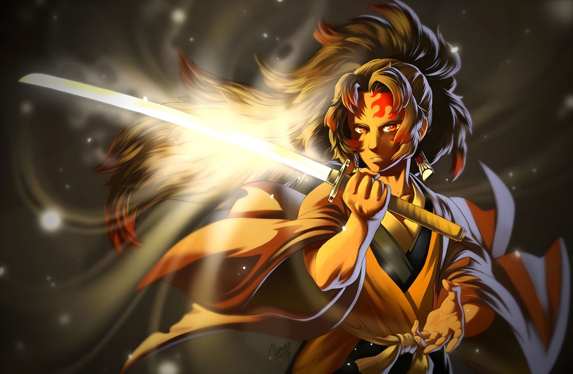 Kunst, Anime, Dämonentöter Kimetsu no Yaiba, Jäger Jäger, Fan-Kunst. Wallpaper in 6400x4180 Resolution