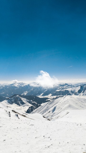 Image mountainous landforms, mountain, snow, mountain range, winter