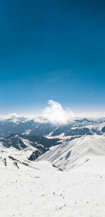 Image mountainous landforms, mountain, snow, mountain range, winter