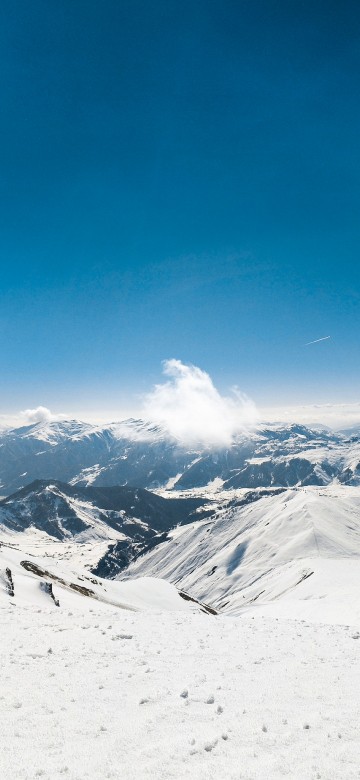 Image mountainous landforms, mountain, snow, mountain range, winter
