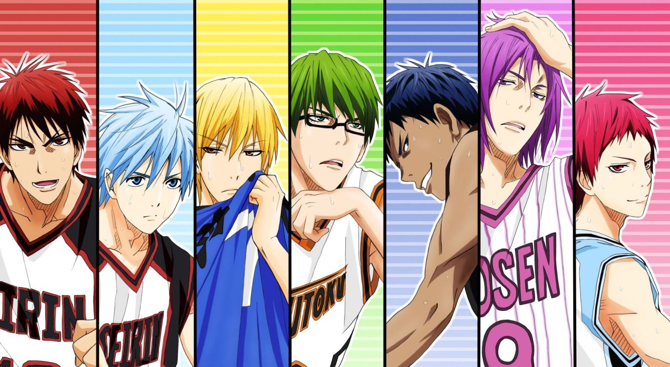 Kurokos篮球, 哲黑子, 友谊, 篮球, Wong 壁纸 2037x1115 允许