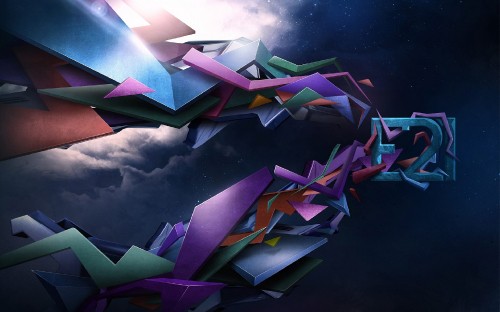 Image purple pink and blue paper boats