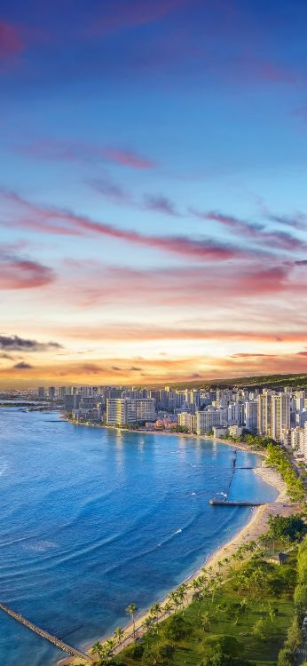 Hawaiianische Kleidung, Waikiki, Nordufer, Lanikai-Strand, Bucht Wasser. Wallpaper in 1299x2813 Resolution