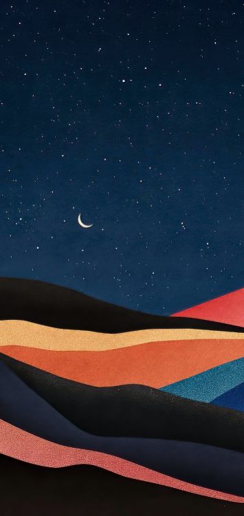 气氛, Crescent, 月亮, 明星, 自然景观 壁纸 1421x3000 允许