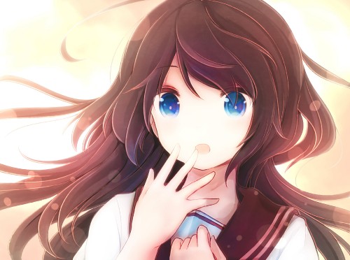 Image brown haired girl anime character