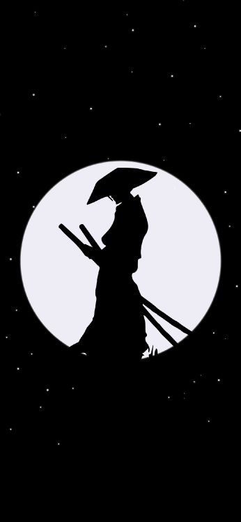 Samurai, Moon, Amoled, Space, Astronomical Object. Wallpaper in 1205x2609 Resolution