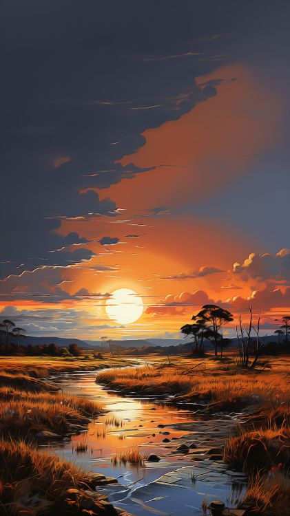afterglow, cloud, water, ecoregion, natural landscape