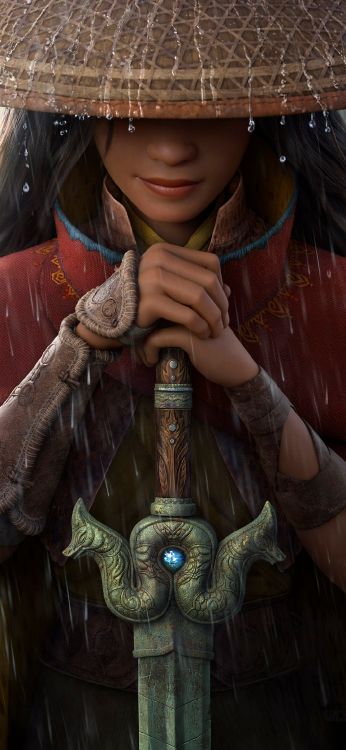 Raya Und Das Letzte Drachenplakat, Raya Und Der Letzte Drache, Don Hall, Poster, Walt Disney Animationsstudios. Wallpaper in 1080x2340 Resolution