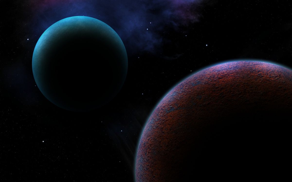 Blaue Und Schwarze Galaxieillustration. Wallpaper in 2880x1800 Resolution