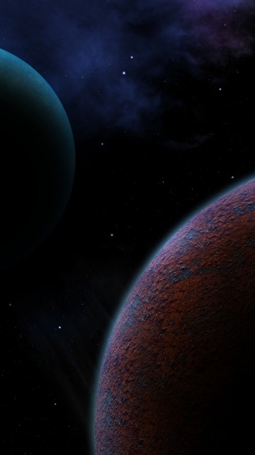 Image blue and black galaxy illustration