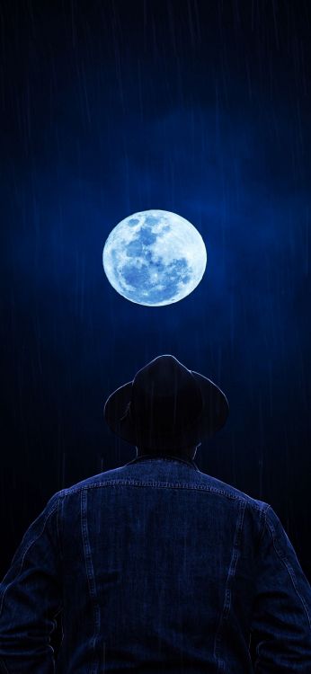 月亮, 数学, 气氛, 套, 满月 壁纸 1080x2340 允许