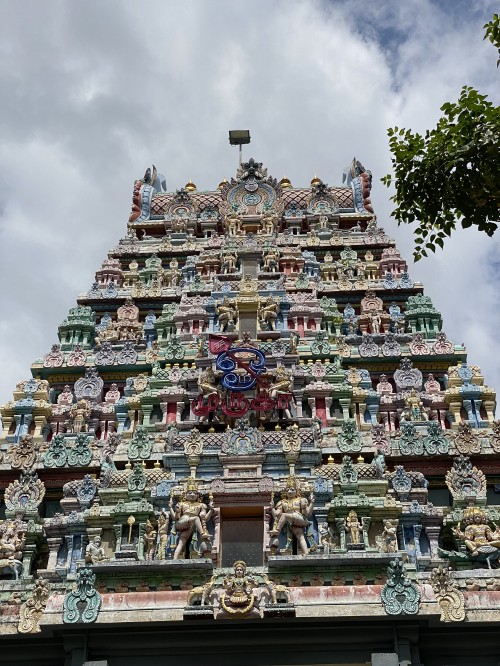 Image singapore, sri thendayuthapani temple, cloud, facade, place of worship