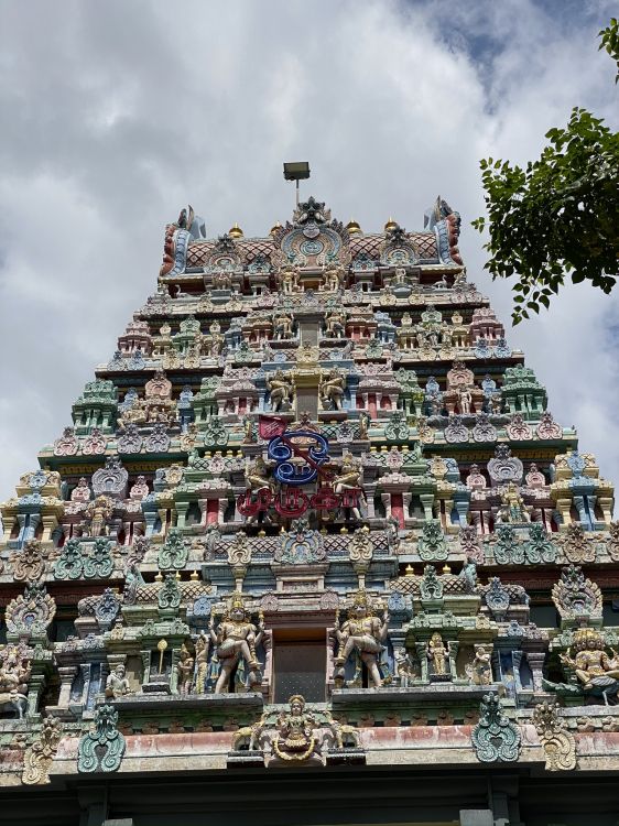 singapore, sri thendayuthapani temple, cloud, facade, place of worship