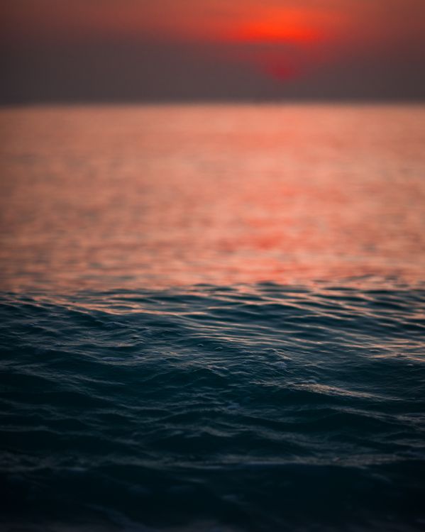 sunset, horizon, sea, water, ocean