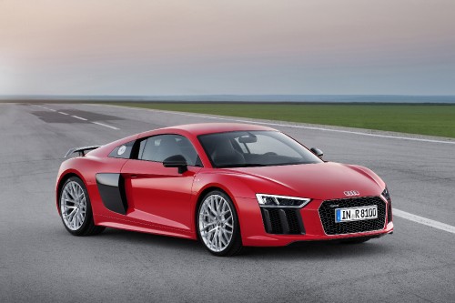 Image red audi r 8 on road during daytime