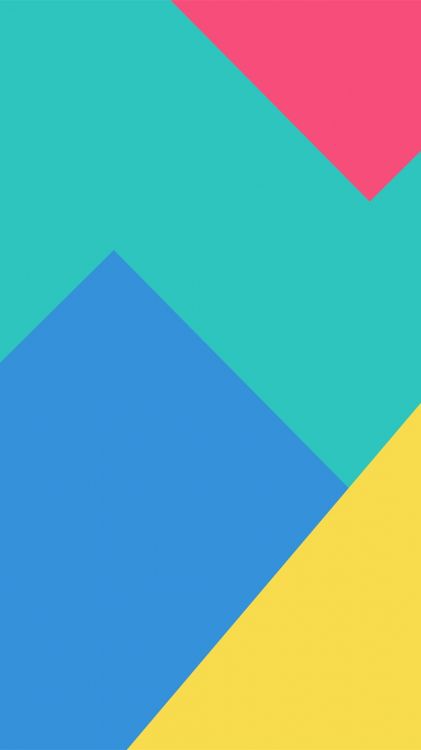 Xiaomi, MIUI 9, graphic design, triangle, blue