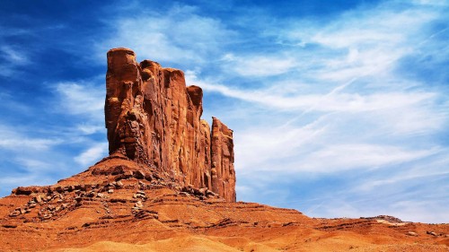 Image brown rock formation under blue sky during daytime