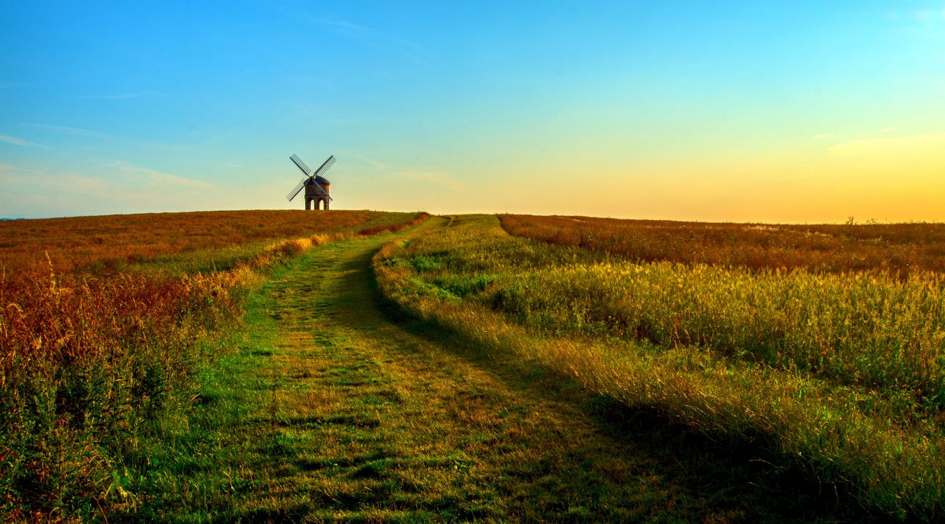 Naturlandschaft, Grünland, Natur, Windmühle, Prairie. Wallpaper in 5456x3023 Resolution