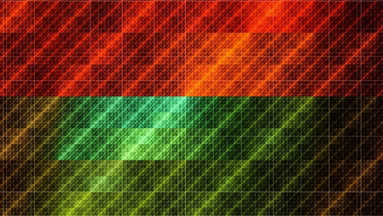 Image green and orange plaid textile