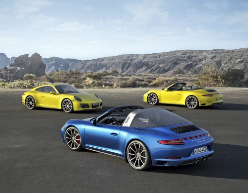 Image yellow and blue porsche 911 on road during daytime