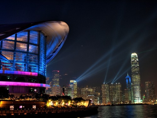 Image city skyline during night time