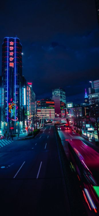 路灯, 光, 车灯, 电力, 塔块 壁纸 1080x2340 允许