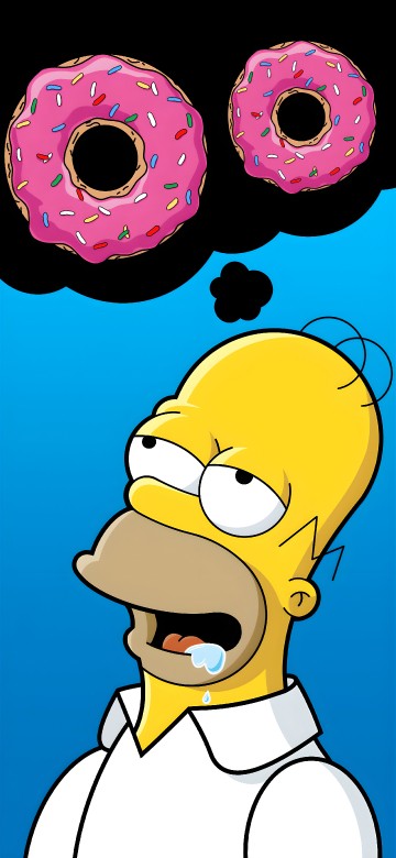 Image homer simpson, android, smartphone, galaxy note10, hairstyle