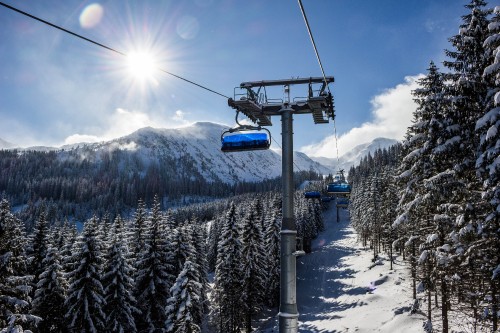 Image skiing, Chairlift, Ski lift, ski resort, snow