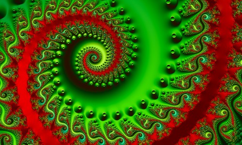 Image green and black spiral illustration