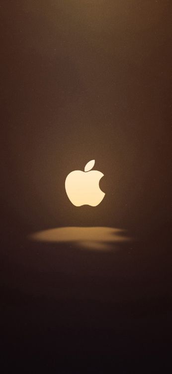 Logo Pomme Sur Fond Noir. Wallpaper in 1242x2688 Resolution
