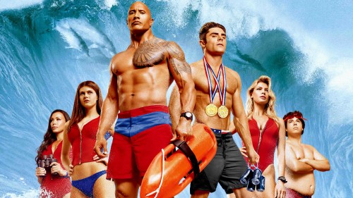 Image Dwayne Johnson, Zac Efron, fun, muscle, leisure