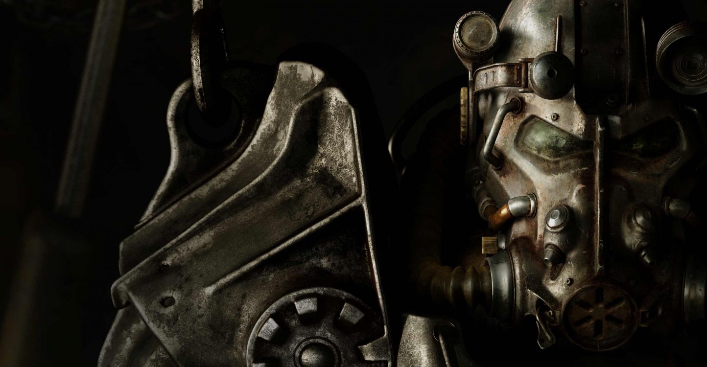 Fallout 4, Autoteilen, Motor, Maschine, Metall. Wallpaper in 3200x1662 Resolution