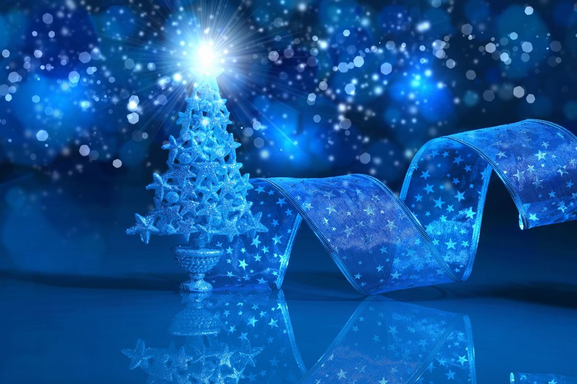 El Día De Navidad, Ilustración, Azul, Luz, Decoración de la Navidad. Wallpaper in 2560x1706 Resolution