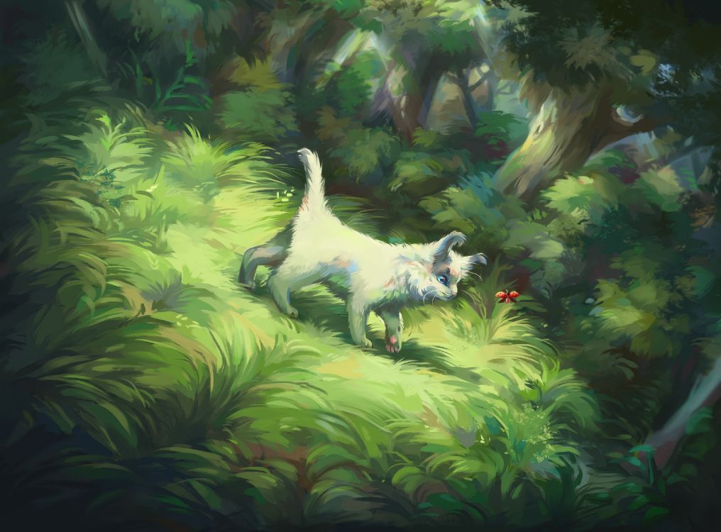 绘画, 野生动物, 艺术, 灰, 丛林 壁纸 3592x2650 允许