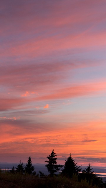 Image sunset, sunrise, afterglow, cloud, horizon