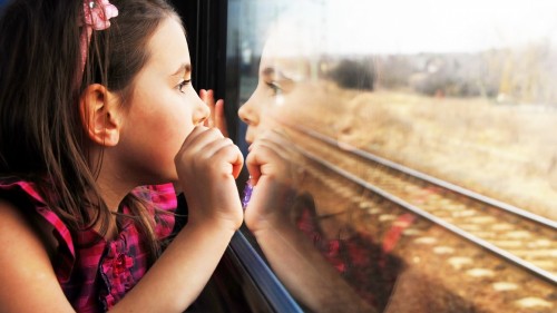 Image child, travel, train, fun, road