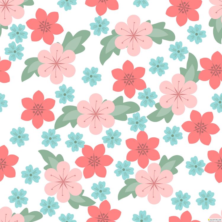 pink and white floral textile