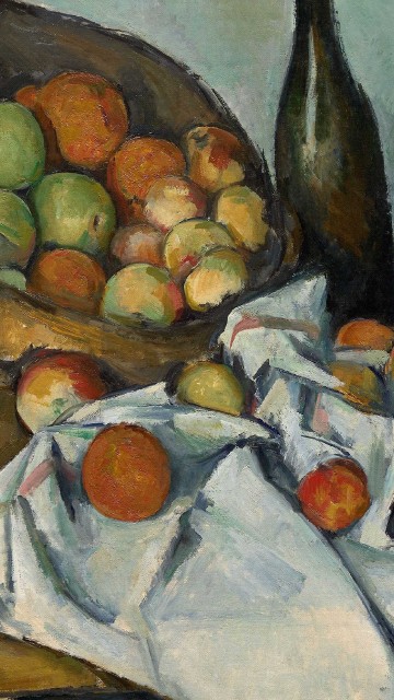 Image basket of apples, the basket of apples, the art institute of chicago, painting, still life with basket