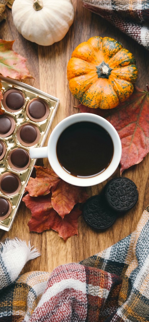 Image collage, autumn, Coffee, eyewear, cup