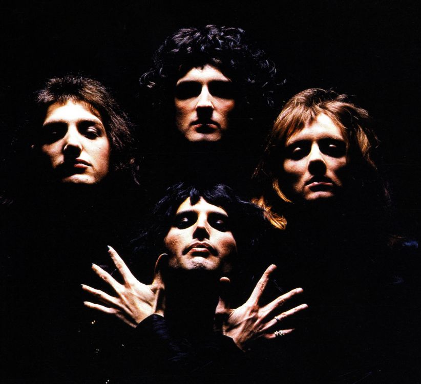Freddie Mercury, Queen, Darkness, Facial Hair, Brian May. Wallpaper in 2048x1867 Resolution